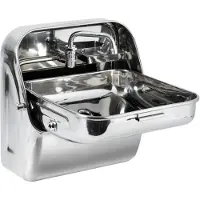 Osculati Pia Dobrável De Parede Aço Inoxidável 375x320 Mm