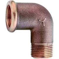 Maestrini Conector De Cotovelo Bronze M-f 2 1/2´´