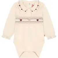 Hust & Claire Macacão/Body 'Britt Smock' brocado / rosé / carmesim / branco lã