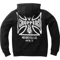 West Coast Choppers Choppers Dominator Casaco c/capuz e fecho Preto L