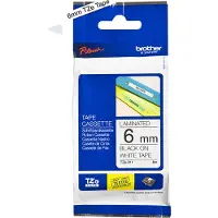 Brother TZe-211 fita 6mm texto preto sobre branco (8M)