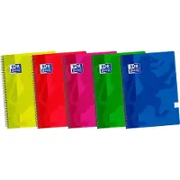 Oxford Hamelin Cadernos A5 Pacote Com 5 Capa De Plástico Com Espiral 80 Folhas Com Grelha 4x4 Sortido