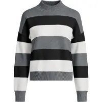 Imily Bela Pullover cinzento escuro / preto / branco