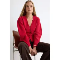 Trendyol Casaco de malha vermelho