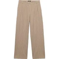 Superdry para mulher. W7011248A Calça Pinstripe Beige (L), Bege, Casual, Clássico, Poliéster