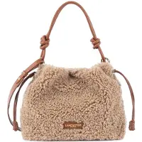 LANCASTER PARIS Mala de ombro 'Moumoute' castanho