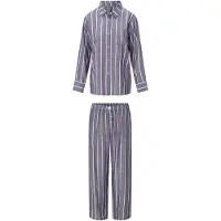 Lingadore Pijama cinzento escuro / branco