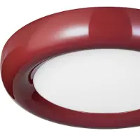 LINDBY Candeeiro de teto LED Lennox, vermelho, regulável em 3 níveis, Ø 43 cm