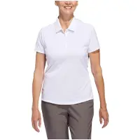 Adidas Camisa funcionais 'Women's Solid Performance Short Sleeve Polo' branco