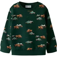Name it Sweatshirt 'NMMONIKIAN' azul ciano / verde escuro / tangerina / branco
