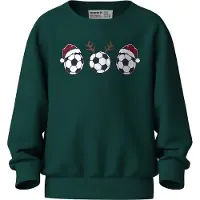 Name it Sweatshirt 'NMMVOLUF' verde escuro / vermelho sangue / preto / branco