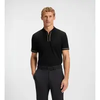 BOSS para homem. 50525147 Polo Pariq preto (S), Casual, Algodão, Manga curta