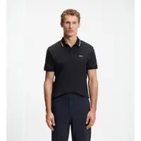 BOSS para homem. 50562481 Pólo com debrum marinho (XS), Preto, Casual, Algodão, Clássico, Manga curta