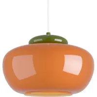 Eglo Candeeiro suspenso Berardelli, laranja/verde, Ø 30 cm, vidro, E27