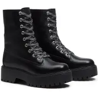 Timberland para mulher. TB0A5SAHW021 Botas de couro Stone Street preta (36 W), Preto, Plano, Cordão, Casual