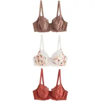 Next Soutien creme / chocolate / vermelho ferrugem