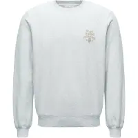Jack & Jones Sweatshirt 'JORCHAMBERI' creme / castanho / esbranquiçado