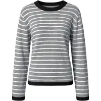 Imily Bela Pullover cinzento escuro / preto / branco