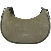 LANCASTER PARIS Mala de ombro 'Lancaster Sac besace Zippé S Suède Kaki Foncé' castanho
