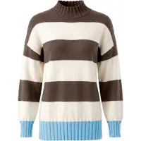 Imily Bela Pullover azul céu / castanho / offwhite