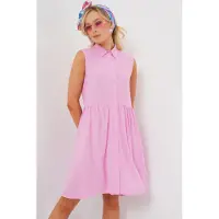Bigdart Vestido de verão cor-de-rosa