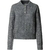 Pepe Jeans para mulher. PL7000216 Polo Alison cinza (L), Casual, Poliéster, Manga comprida