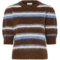 B.young Pullover 'MILOU' azul / castanho / branco