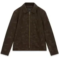 GUESS para homem. M6BL28W4140 Jaqueta biker de pele sintética com monograma castanha (M), Marrom, Casual, Poliuretano
