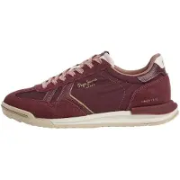 Pepe Jeans para mulher. PLS600090 Sapatilhas Marvin Muse grená (39), Plano, Cordão, Casual, Mesh