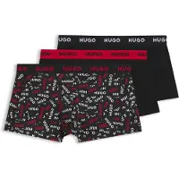 HUGO Boxers Design 10267989 Trunk Red 3 Unidades