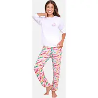 Lipsy Pijama lima / cor-de-rosa / magenta / branco
