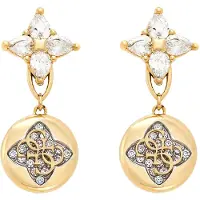 GUESS Brincos 'BLOOM' amarelo dourado / ouro / branco