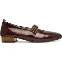 Hispanitas para mulher. HI265098 Sapatos de Couro Oslo castanho (38), Marrom, Plano, Fivela, Casual