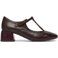Hispanitas para mulher. BHI265094 Sapatos de Pele Varsóvia bordô (41), Couro, 1 a 3cm, Fivela, Casual, Grená