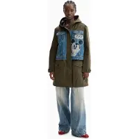Desigual , Parka de algodão Mickey, Mulher, AlgodÃO, Verde, XS