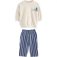 Next Conjuntos creme / azul escuro / verde / branco