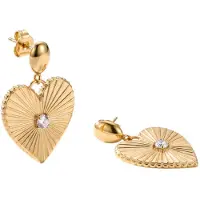 Purelei Brincos 'Shining Heart' ouro