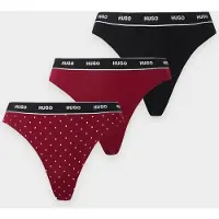 HUGO Tanga vermelho rubi / preto / branco