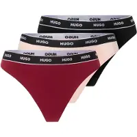 HUGO Tanga rosa pastel / bordeaux / preto / branco