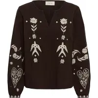 Cream Blusa 'Patulie' aqua / mocha / branco