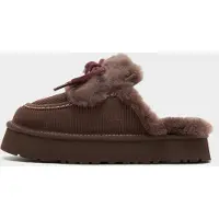 Ugg para mulher. 1180360 Sapatilhas de Pele Disquette Heritage preto (40), Couro, Marrom, Plano, Nenhum, Homewear