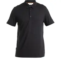 Icebreaker - Vestuário caminhada - M Merino 150 Tech Lite SS Polo Black para Homem - Tamanho S - Preto