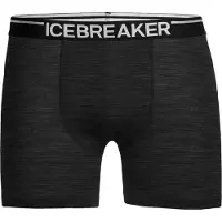 Icebreaker Cueca desportiva 'Anatomica' preto / mosqueado preto / branco
