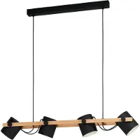 Eglo Candeeiro suspenso Hornwood, quatro luzes, giratório