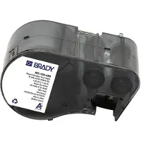Brady M5-103-498 etiquetas de tecido de vinil preto sobre branco 31,75 mm x 25,4 mm