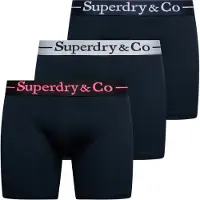Superdry Boxers azul escuro / rosa claro / branco