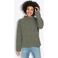 HEINE Pullover verde mosqueado