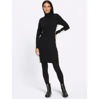 HEINE Vestido de malha bege / preto