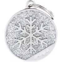 My Family Etiqueta De Identificação Para Animais De Estimação Rogz Circle Snowflake