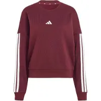 Adidas Sweatshirt de desporto vermelho vinho / branco